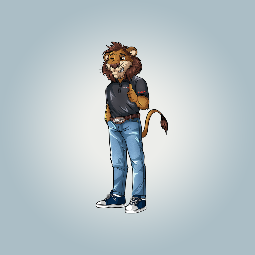 10 D360 Lion Mascot